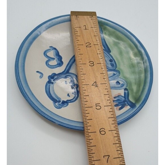 M A Hadley Pottery Plate Dog Puppy  Stoneware Vintage - Picture 3 of 6